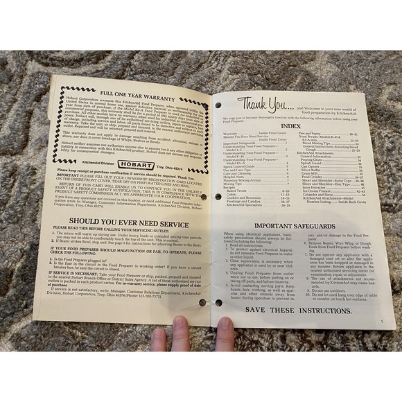 KitchenAid Electric Housewares Recipes Instruction Book 1977 Models 4C K45 K5A - Picture 2 of 4